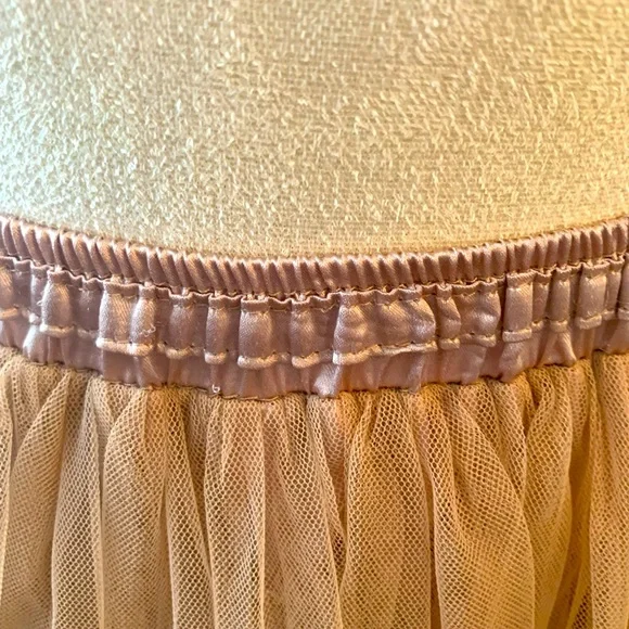 CUSTOM Taupe Tulle Ballet Style Skirt - Size Large Petite - Picture 2 of 5